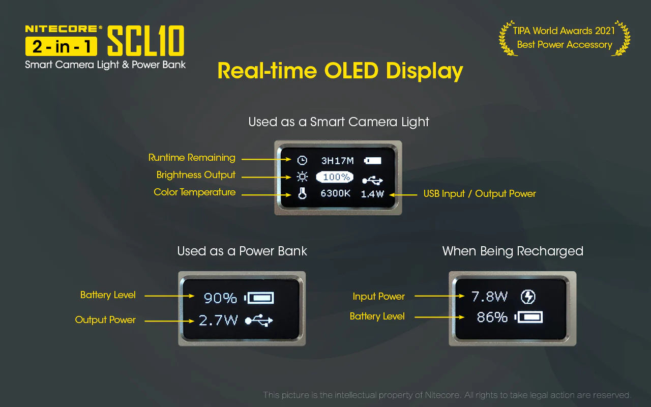 SCL10 - 2-in-1 Light & Power Bank (10,000mAh 18W)