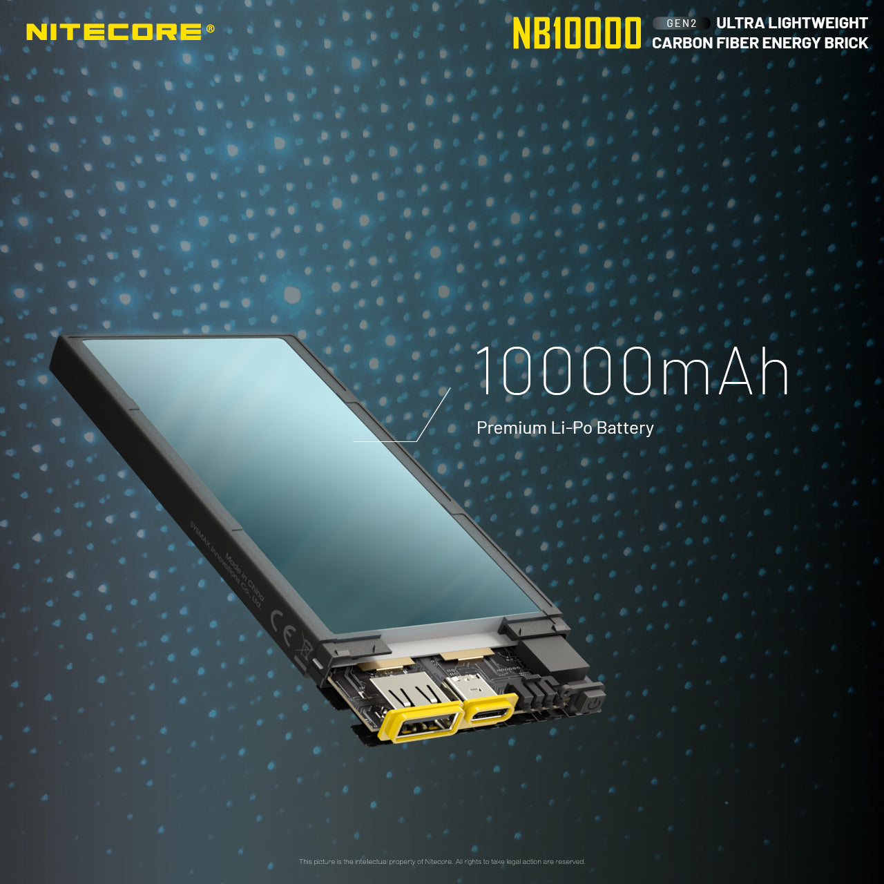 NB10000 Carbon Fiber Energy Brick (10,000mAh 3A GEN2)