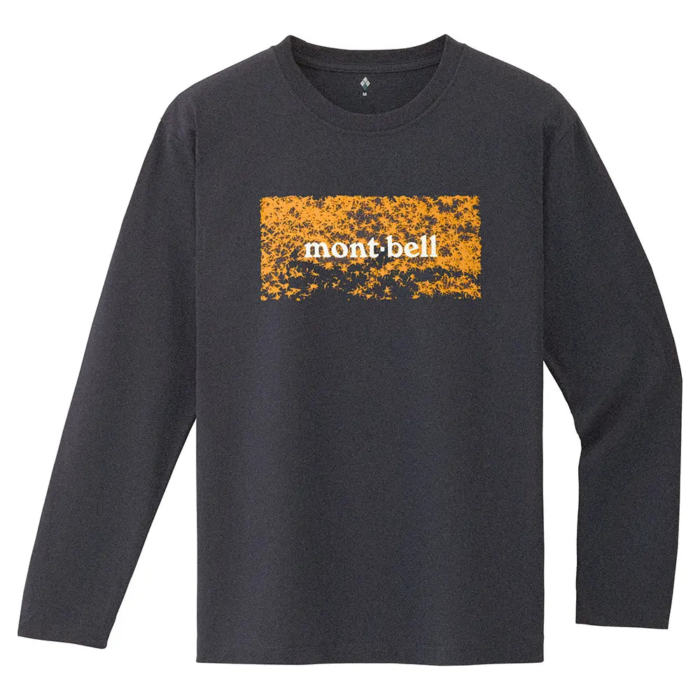 Montbell Pear Skin Cotton Long Sleeve T Maple Leaves