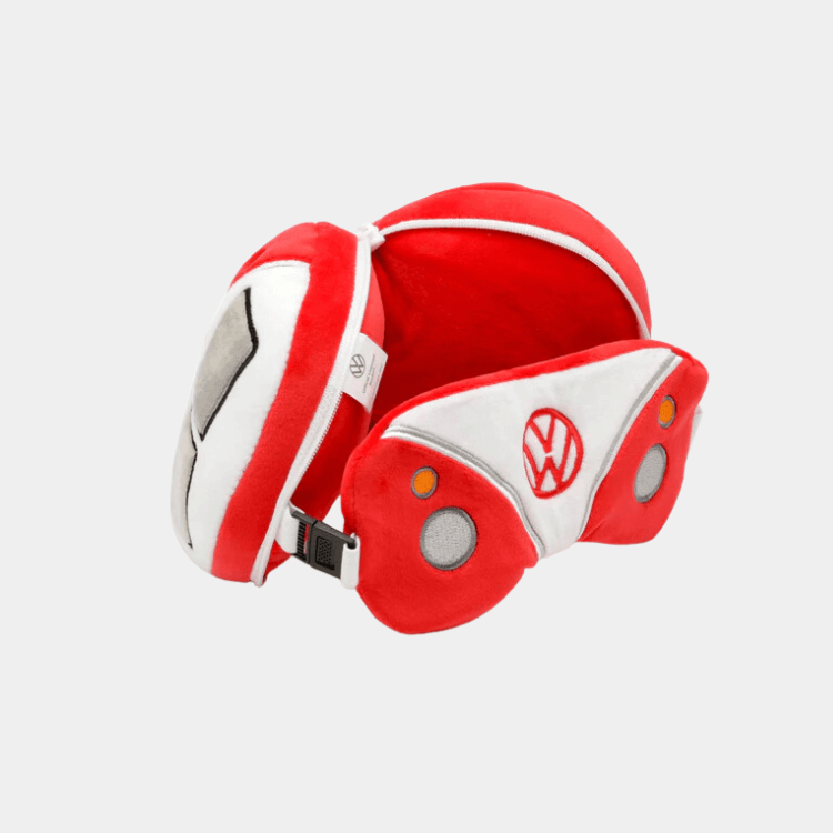 Travelmall 3D Volkswagen Shaped Travel Pillow & with Eye Mask Set