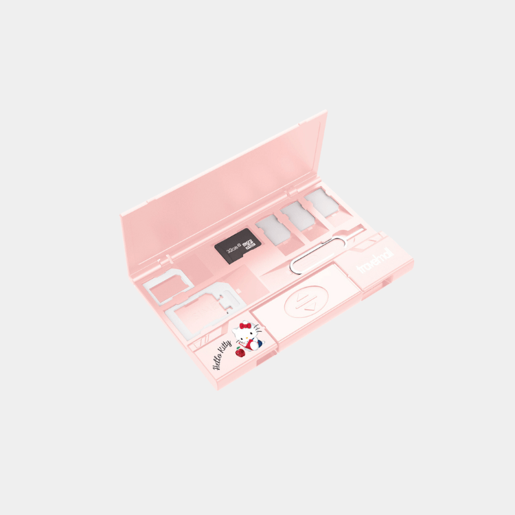 Travelmall x Hello Kitty Ultra-Slim Multi-functional SIM Card Set with Type-C Card Reader
