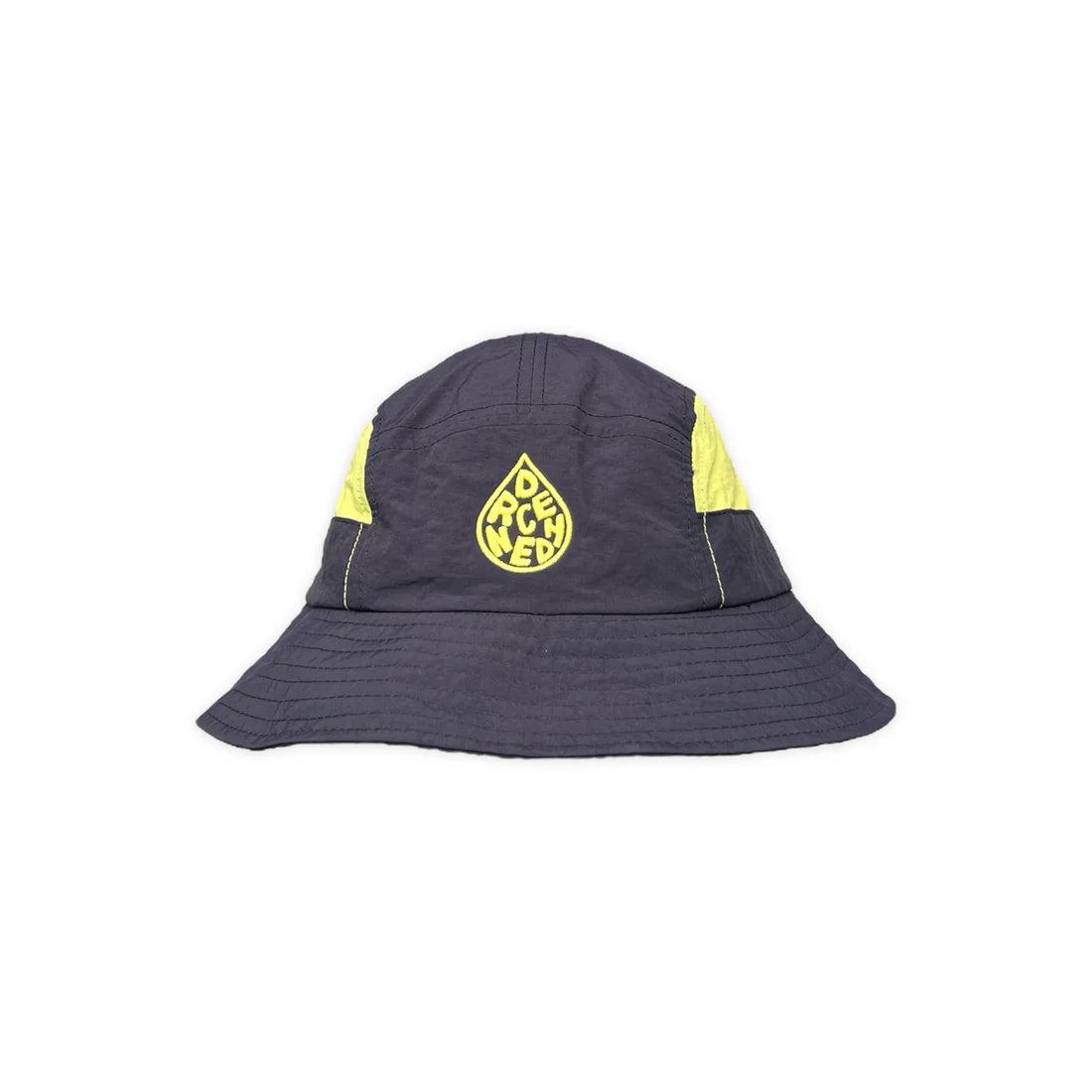 5-Panel Bucket Hat - navy / pastel yellow