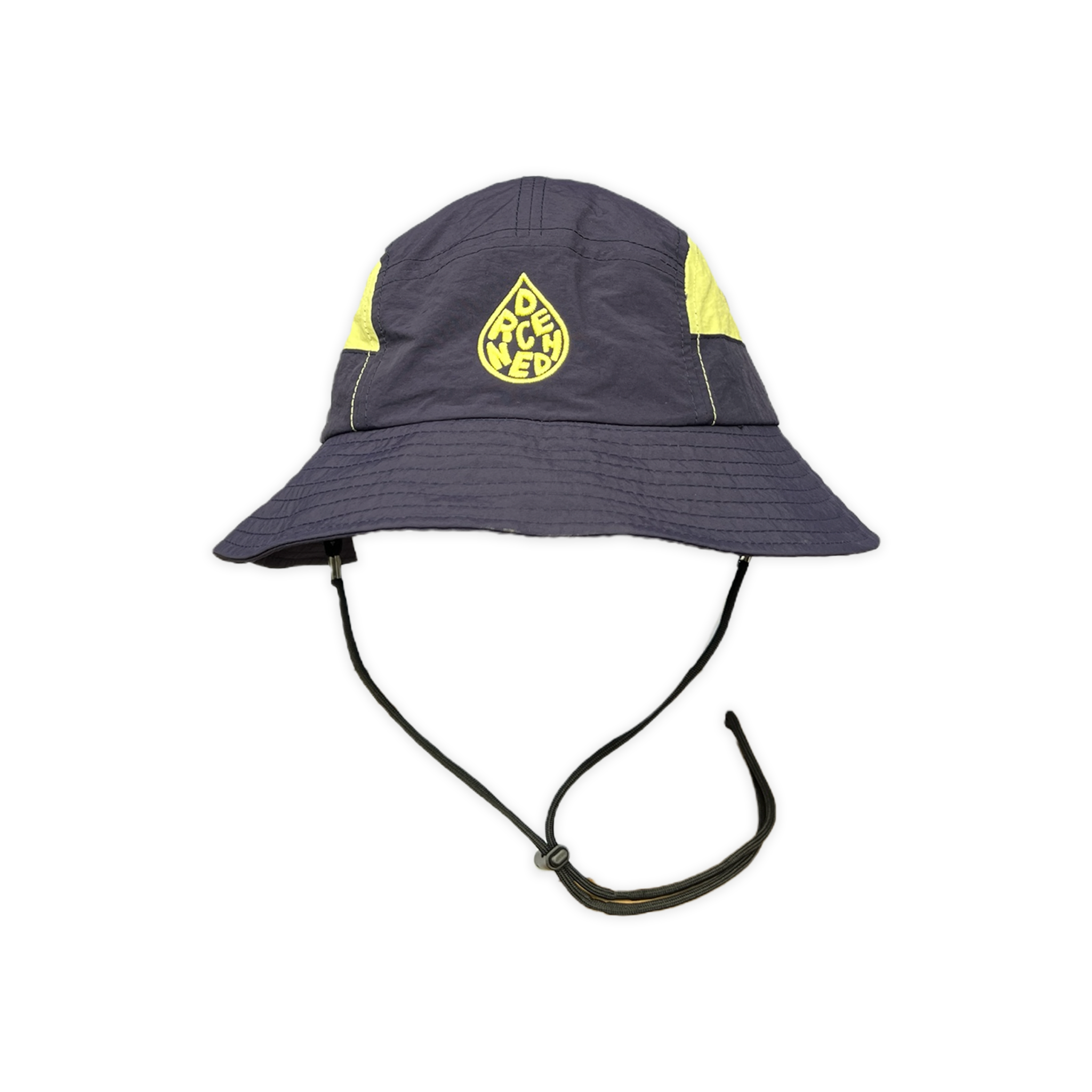 5-Panel Bucket Hat - navy / pastel yellow