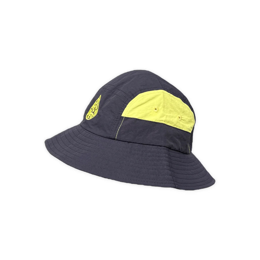 5-Panel Bucket Hat - navy / pastel yellow