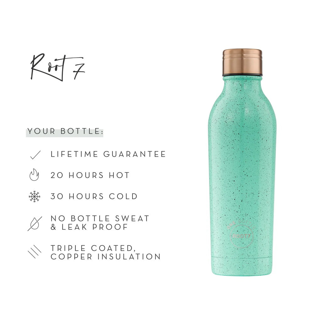 Root7 Insulated Water Bottle 500ml - Mint Choc Chip