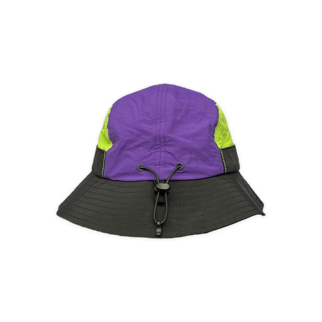 5-Panel Bucket Hat - black / purple / neon green