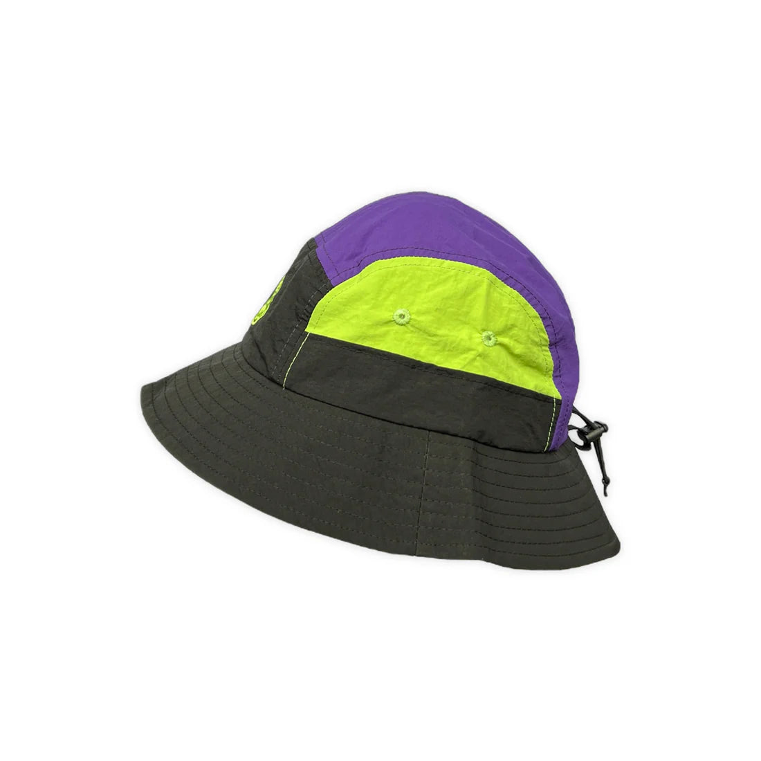 5-Panel Bucket Hat - black / purple / neon green