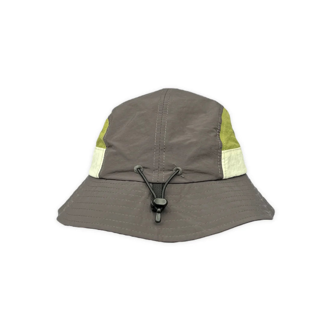 5-Panel Bucket Hat - Grey / Ivory / Lime