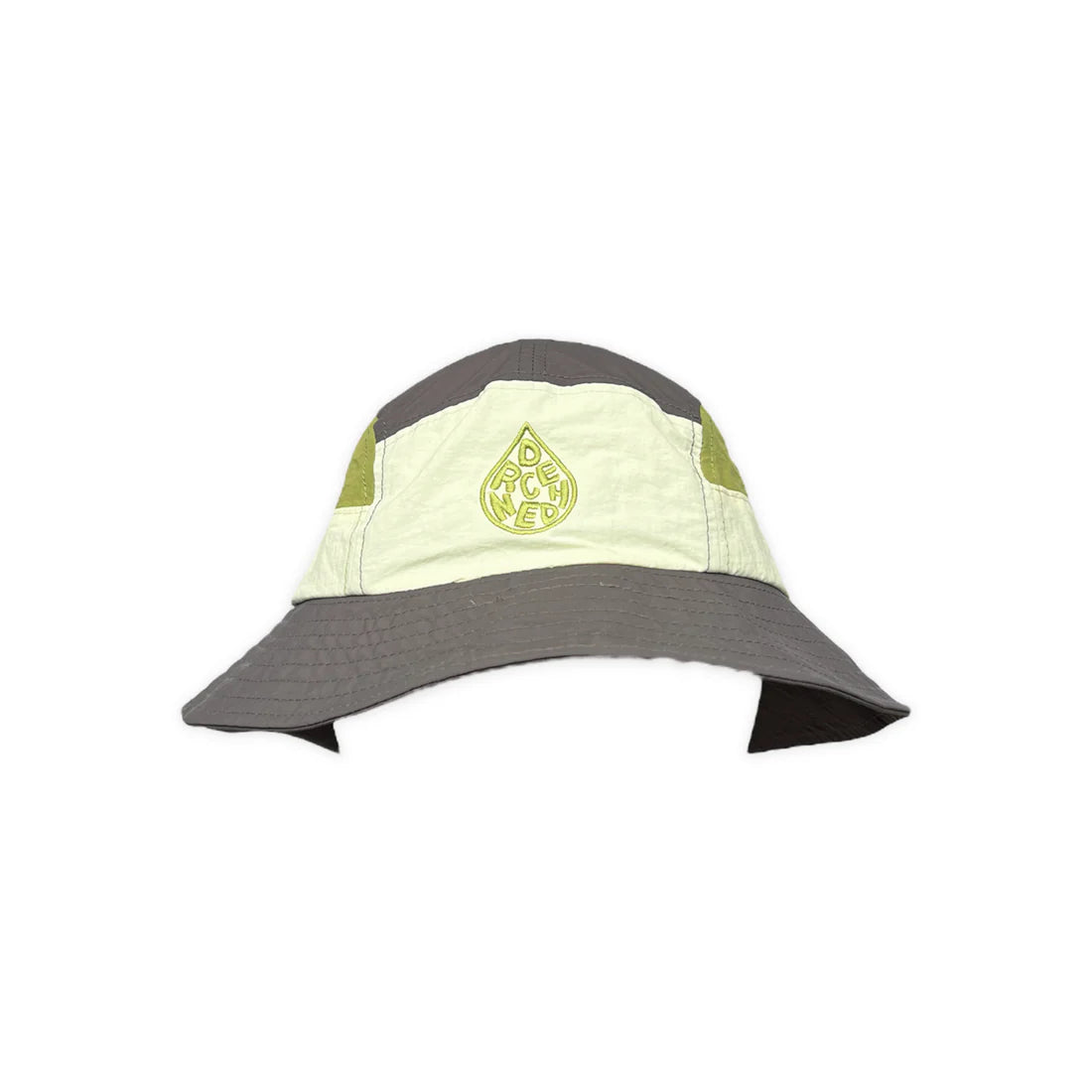 5-Panel Bucket Hat - Grey / Ivory / Lime