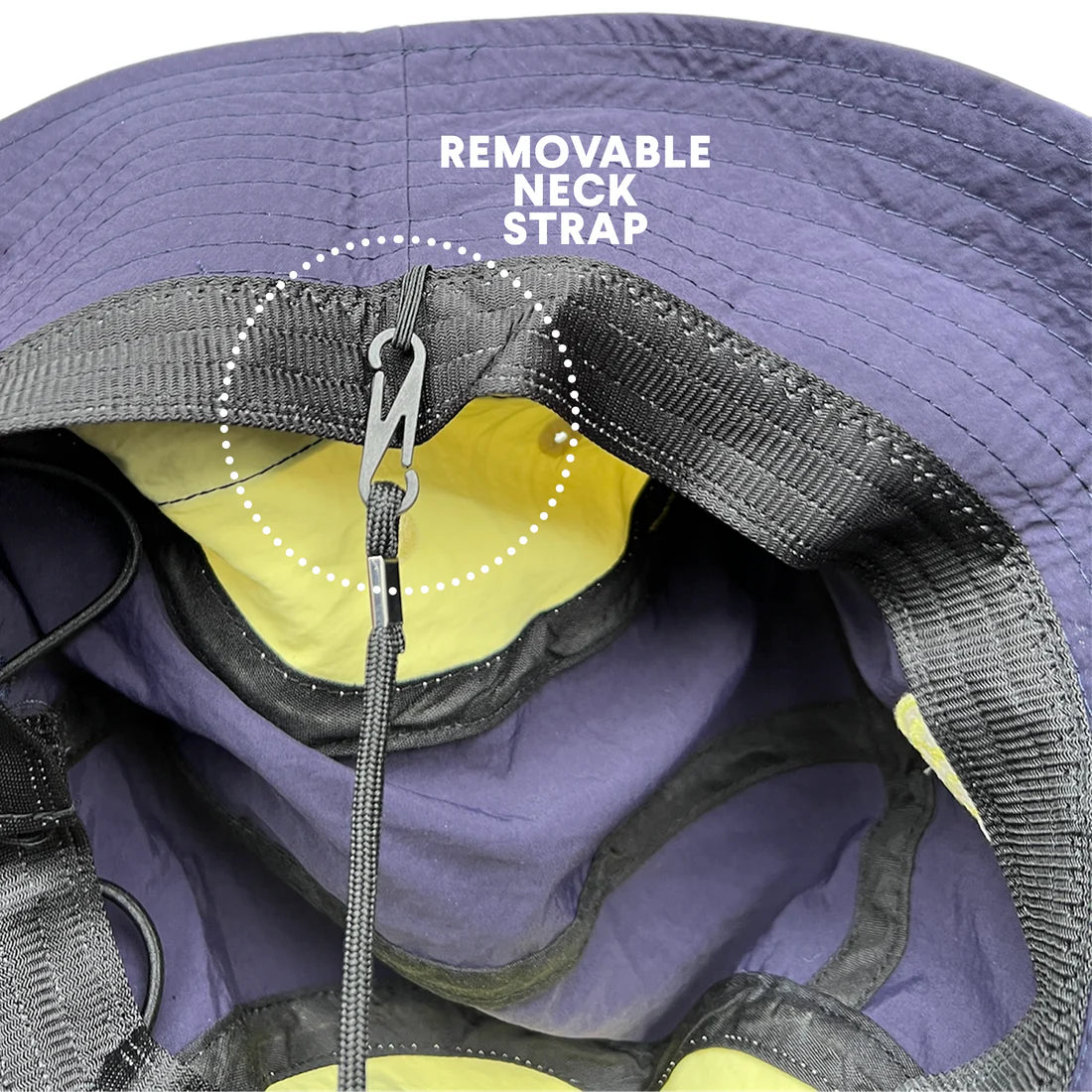 5-Panel Bucket Hat - navy / pastel yellow