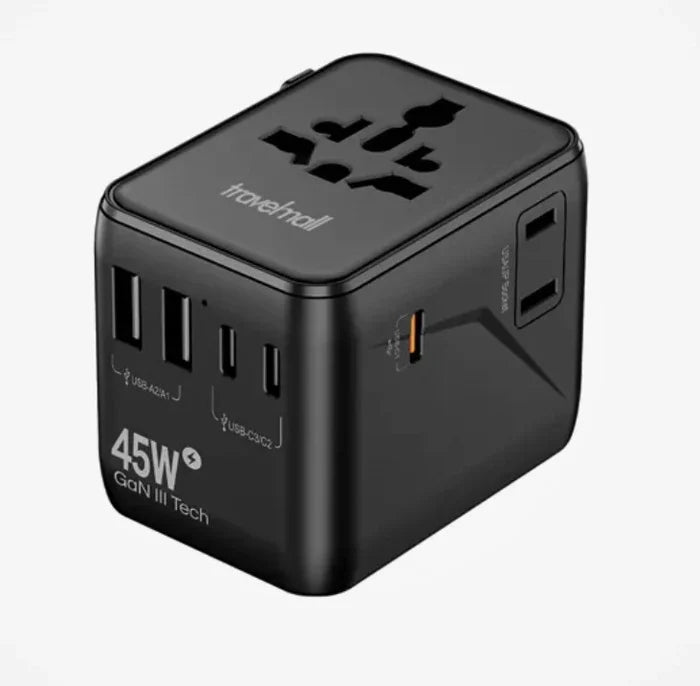 Travelmall GaN 45W PD High Performance 5 USB World Travel Adaptor