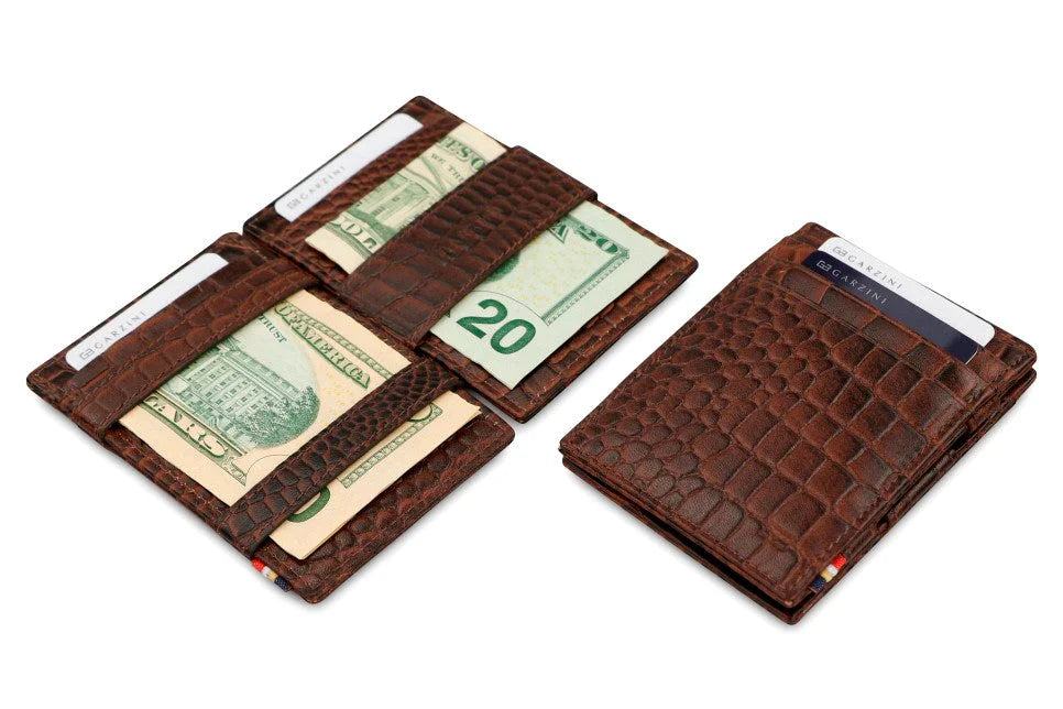 Garzini Essenziale Magic Wallet - Croco Brown