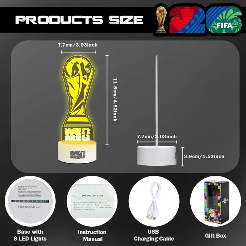 FIFA World Cup 2026 Acrylic Lamp with Changing Light