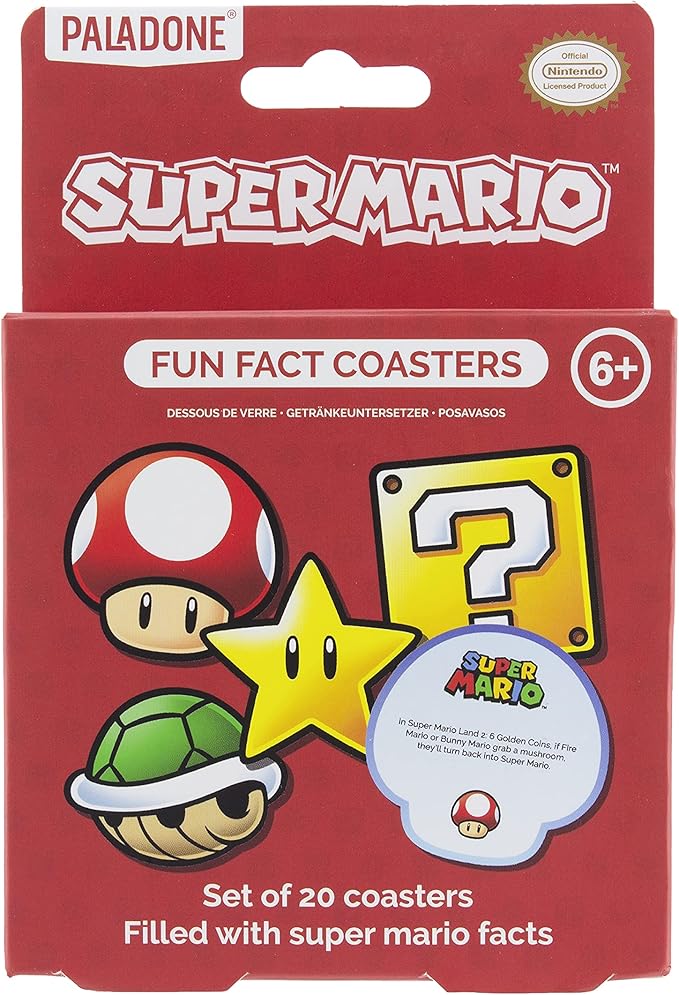 Paladone Super Mario Fun Fact Coasters