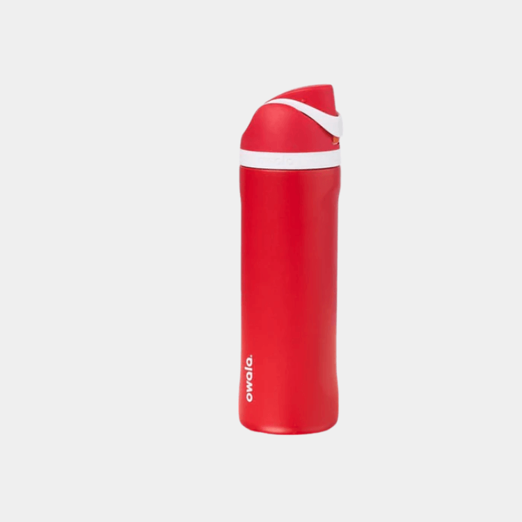 Owala FreeSip Stainless Steel Water Bottle, 24oz Red 