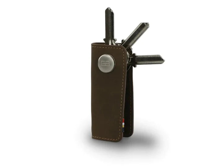 Garzini Lusso Key Holder - Java Brown