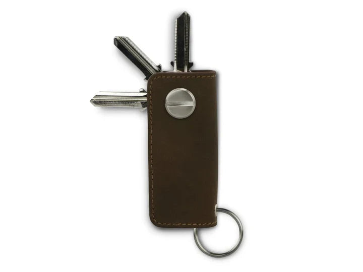 Garzini Lusso Key Holder - Java Brown