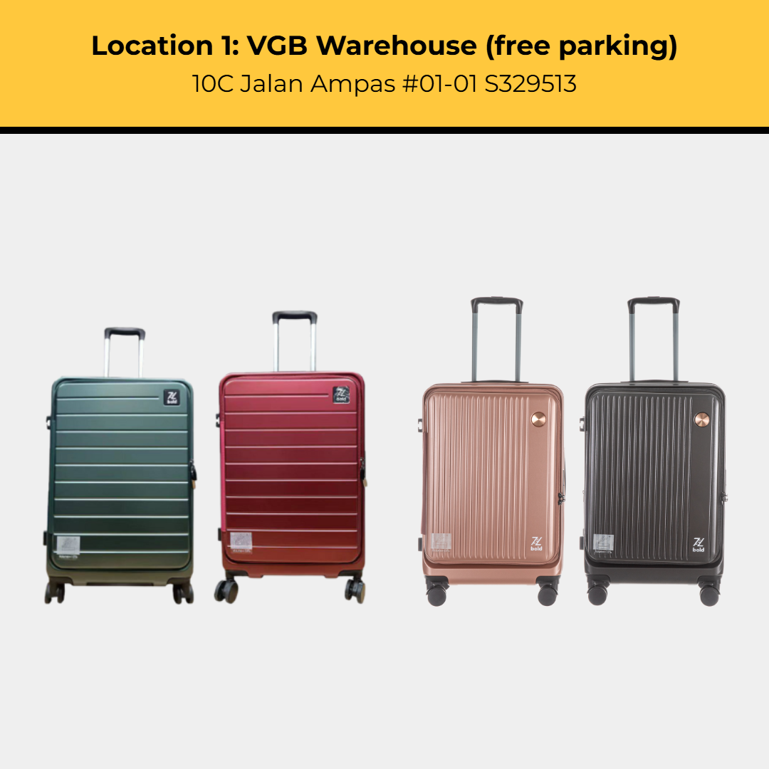 [Location 1: VGB Warehouse] Appointment for redemption of Bold Axis Luggage