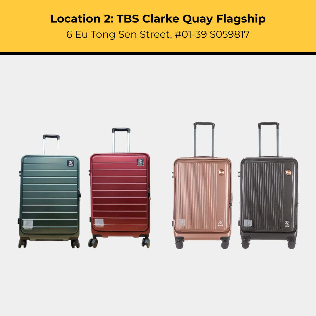 [Location 2: TBS Clarke Quay Flagship] Appointment for redemption of Bold Axis Luggage