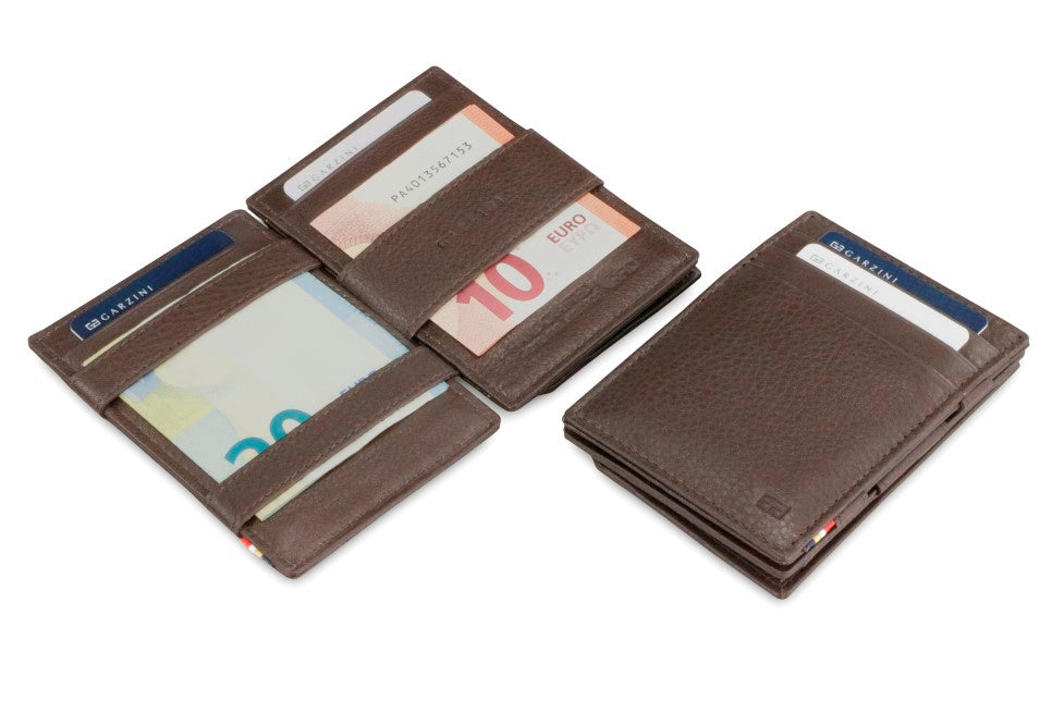 Garzini Essenziale Magic Coin Wallet - Chocolate Brown