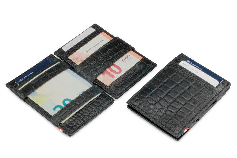 Garzini Essenziale Magic Wallet - Croco Black