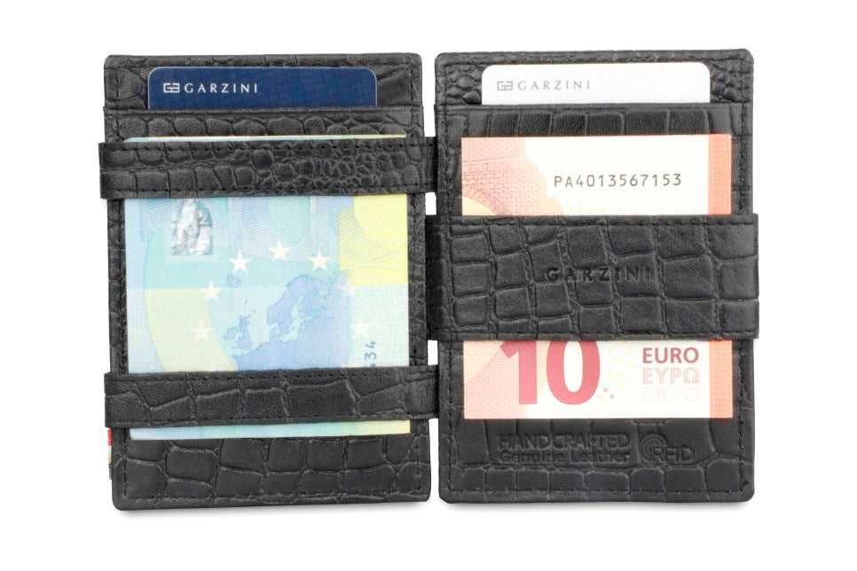 Garzini Essenziale Magic Wallet - Croco Black