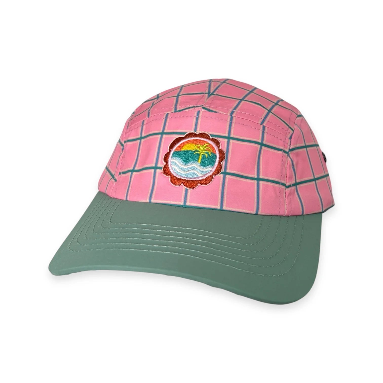 5 Panel Cap - Smitten By Pattern Collab Pink Palm