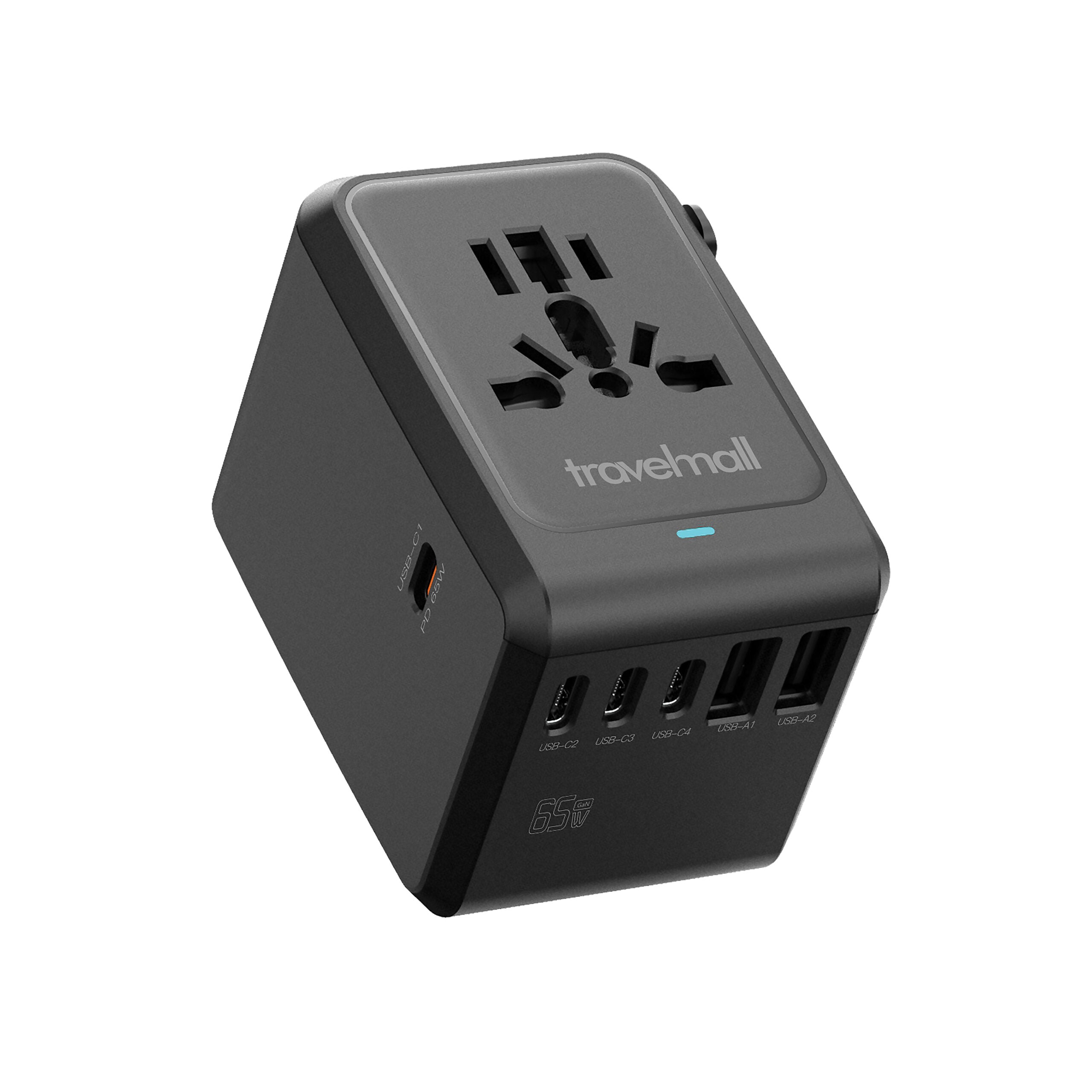 Travelmall GaN 65W PD High Performance 6 USB Travel Adaptor