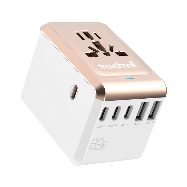 Travelmall GaN 65W PD High Performance 6 USB Travel Adaptor