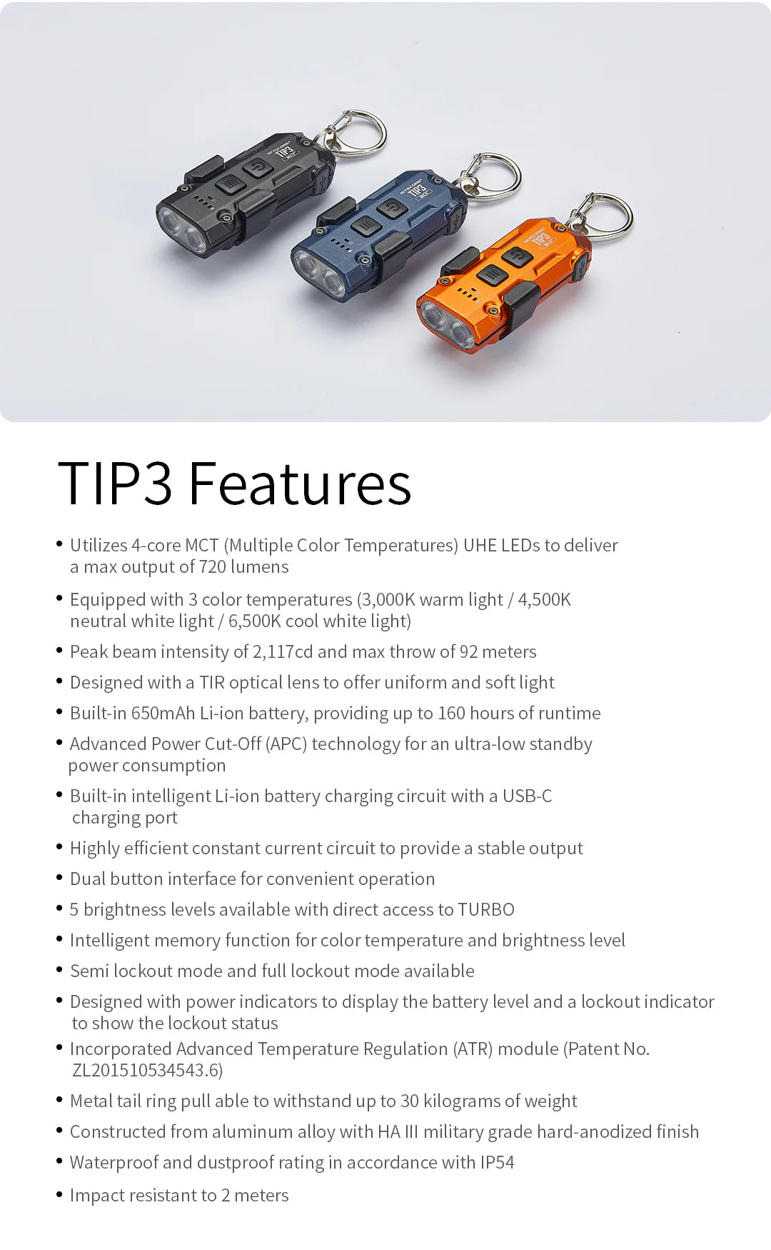 TIP 3 - 720 lumens