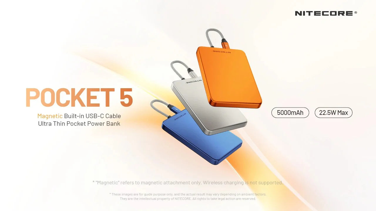 Pocket 5 Magnetic USB-C Power Bank (5,000 mAh 22.5W)